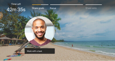 the process screen shot of a man smiling